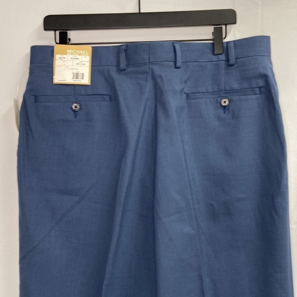 Michael Michael Kors Stretch Flat Front Dress Pants Blue Size 36 x 32 NWT - Picture 5 of 6